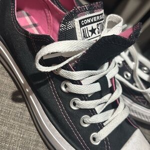 Converse Black and Pink Sneakers Classic Style